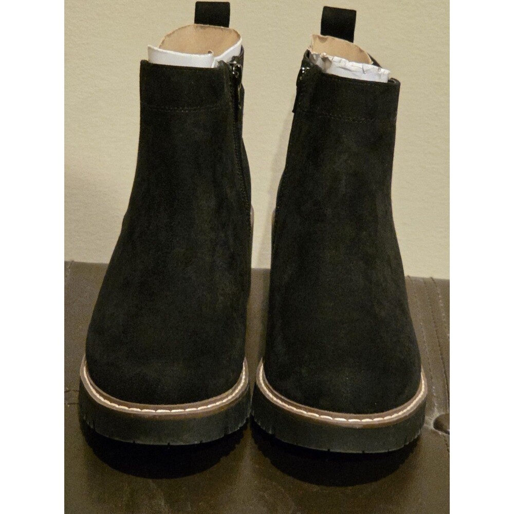Sonoma Goods For Life Women’s Black Ankle Bootie Wedge Zip Round Toe - Size 9M